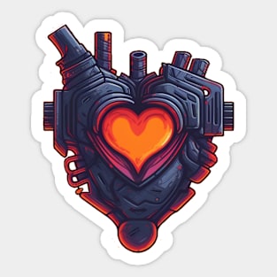 Cyborg Love Sticker